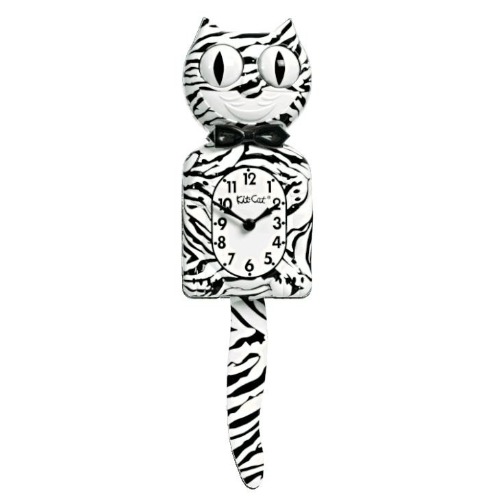 Exotic Pet Collection: White Tiger Kit-Cat Klock (15.5" high)