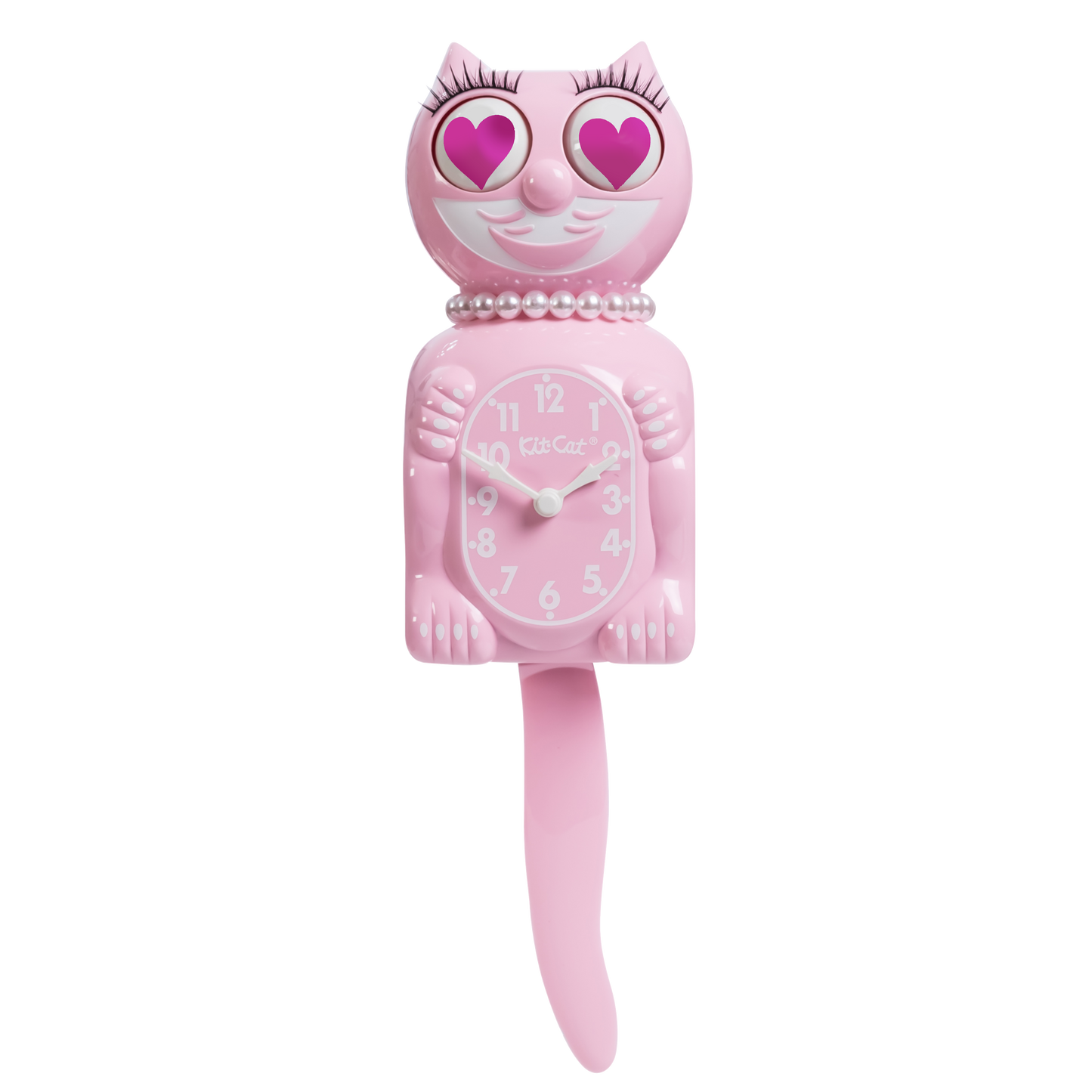 Magenta Heart Bubblegum Lady Kit-Cat Klock