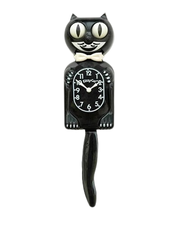 Classic Black Kitty-Cat Klock