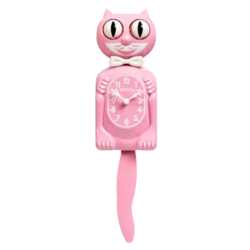 Pink Satin Kitty-Cat Klock