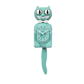 Ocean Waves Kitty-Cat Klock