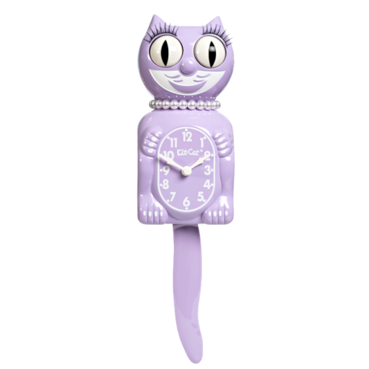 Pastel Lilac Lady Kit-Cat Klock