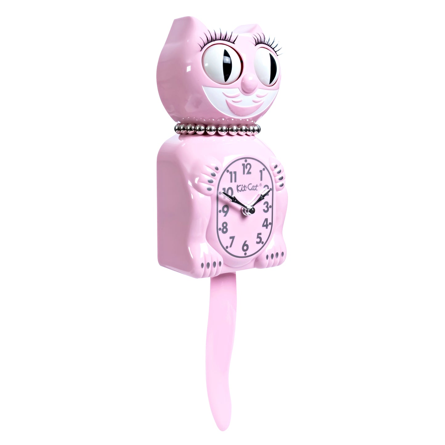 Retro Pink Lady Kitchen Edition Kit-Cat Klock