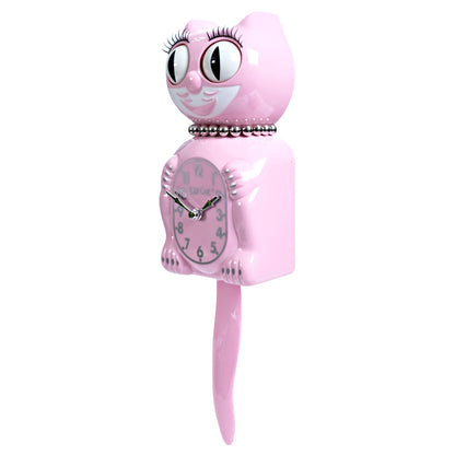 Retro Pink Lady Kitchen Edition Kit-Cat Klock