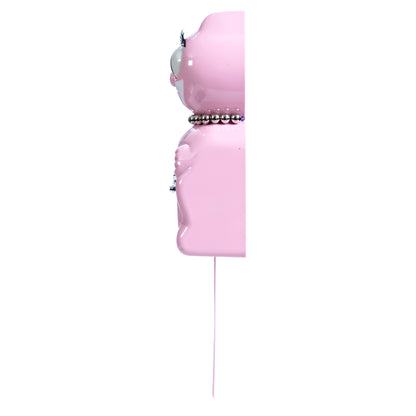 Retro Pink Lady Kitchen Edition Kit-Cat Klock