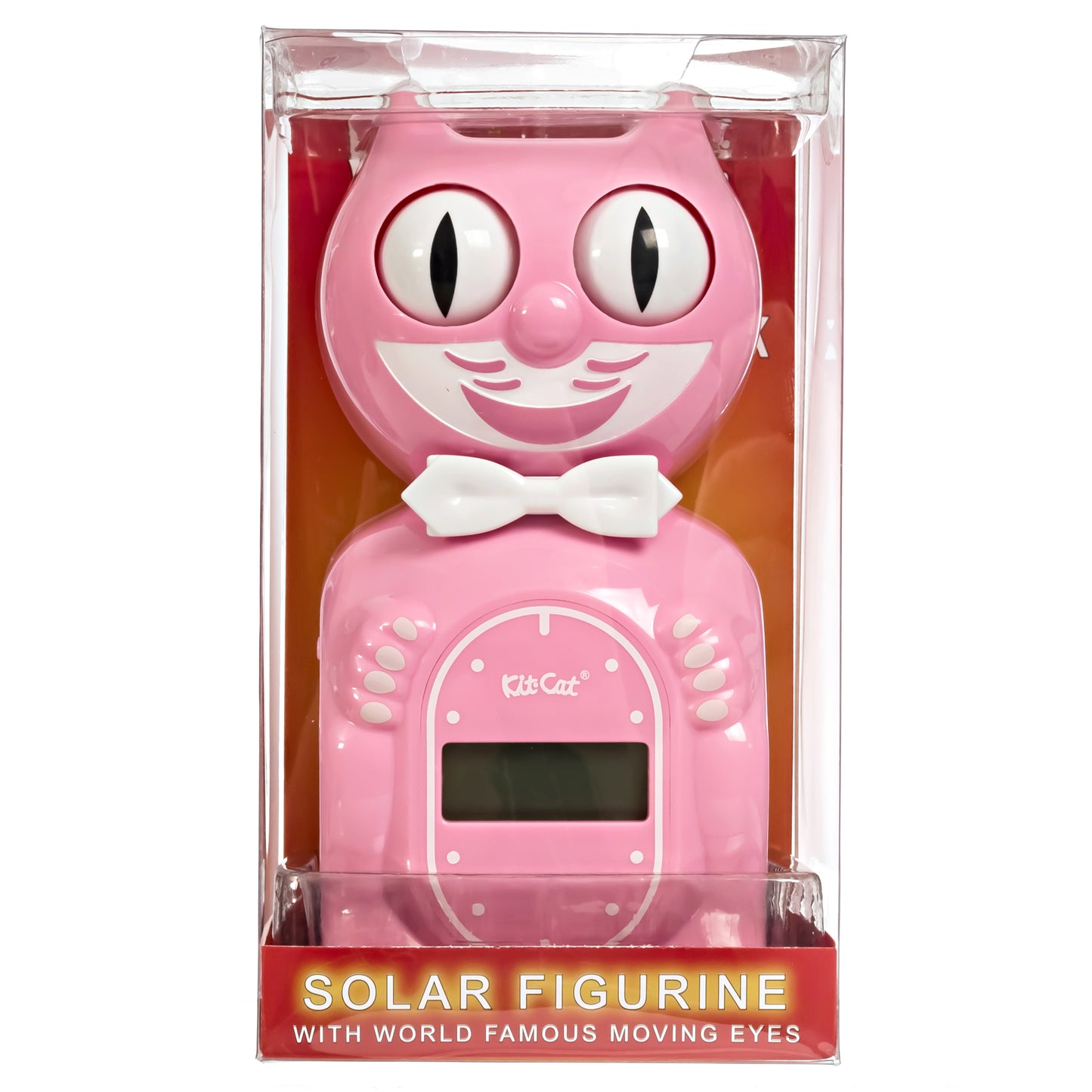 Solar Kit-Cat Digital Alarm Klock - Pink Satin
