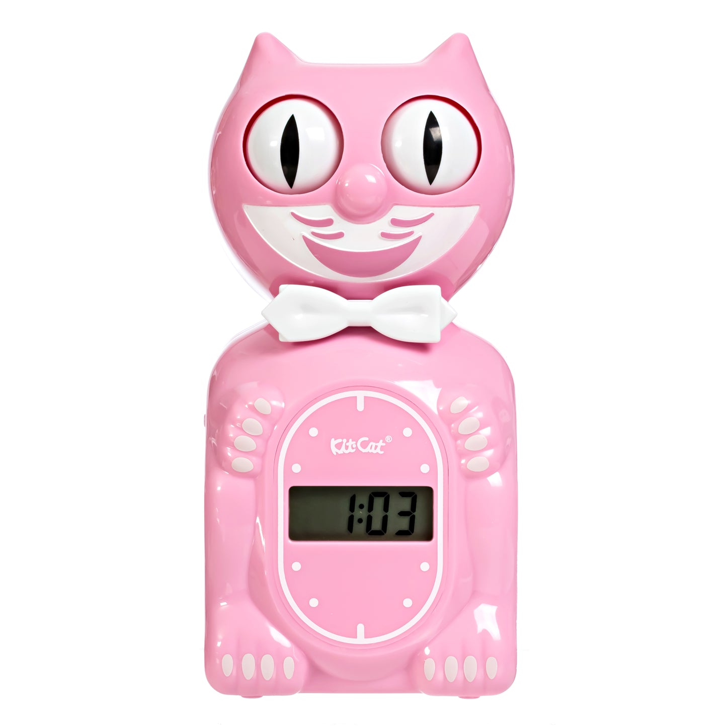 Solar Kit-Cat Digital Alarm Klock - Pink Satin