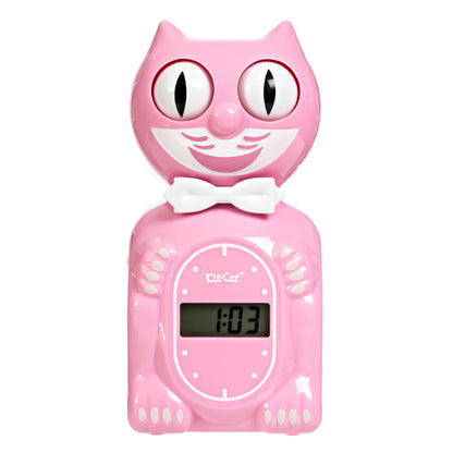 Solar Kit-Cat Digital Alarm Klock - Pink Satin