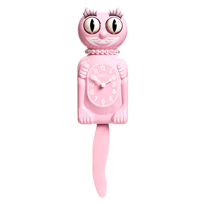 Bubblegum Pink Miss Kitty-Cat Klock (12.75" high)