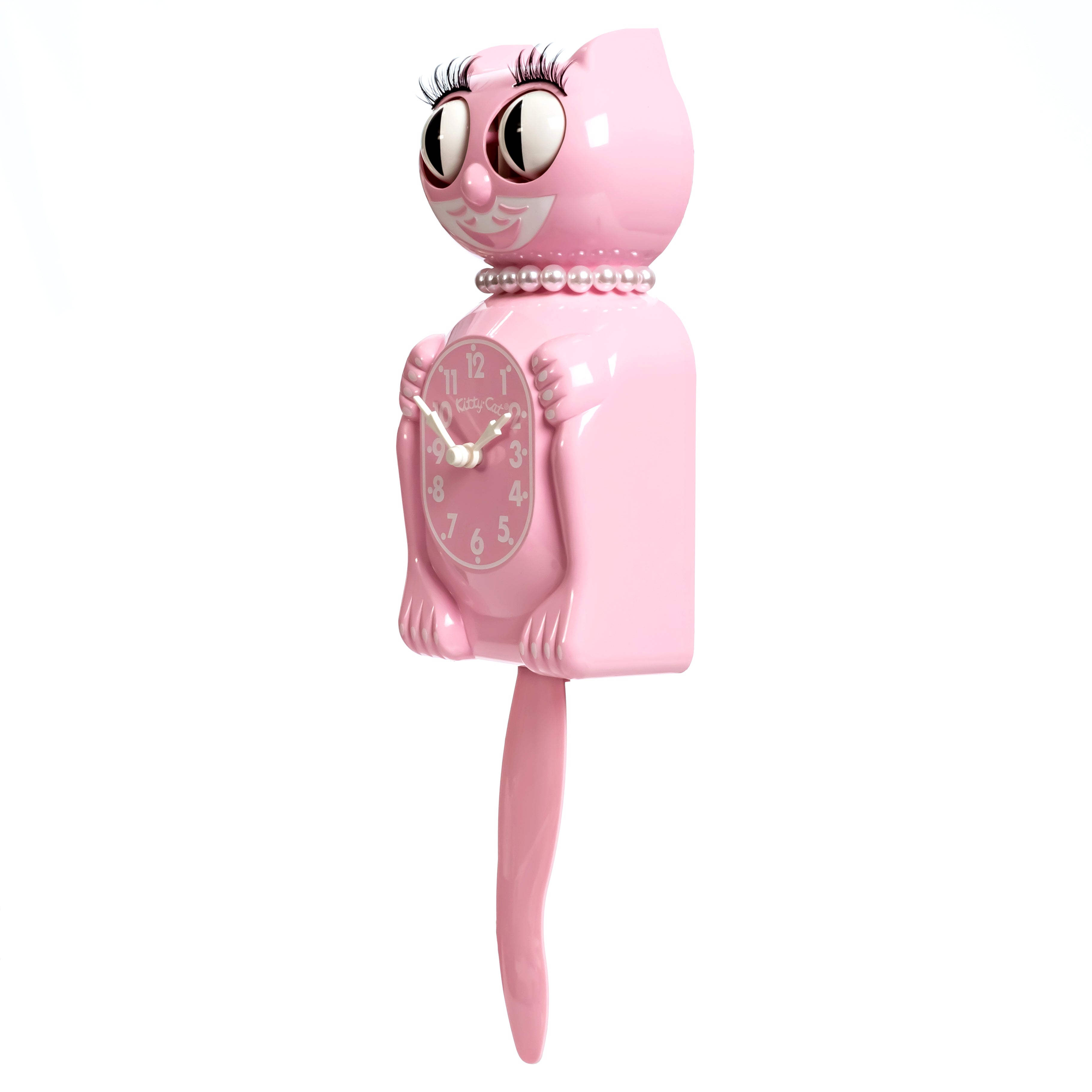 Pink Satin Kitty Cat Klock | Petite 12.75