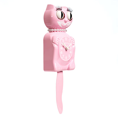 Bubblegum Pink Miss Kitty-Cat Klock (12.75" high)