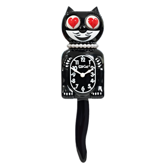 Lady Heart Eyes Edition - Black Kit-Cat Klock