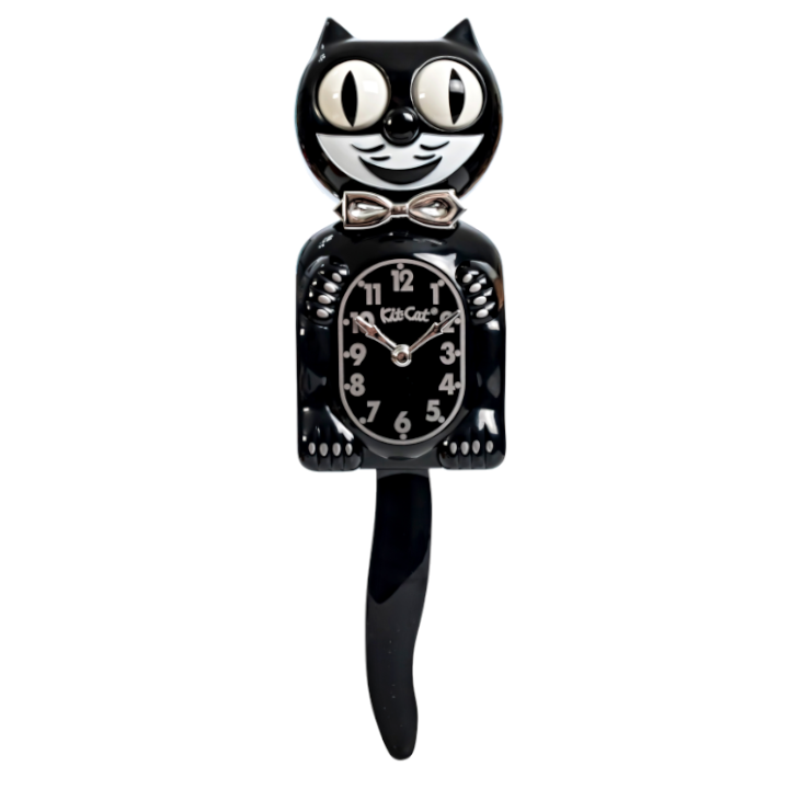 Retro Black Kitchen Edition Kit-Cat Klock