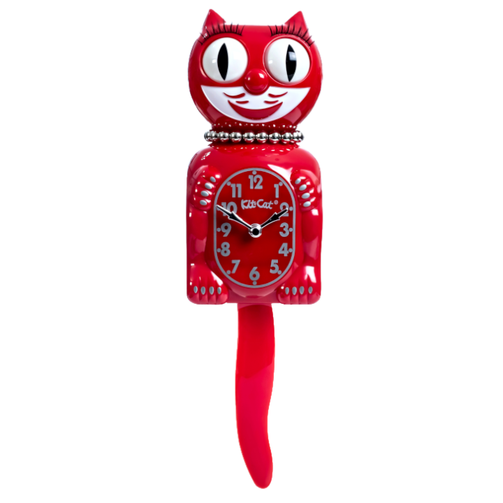 Retro Red Lady Kitchen Edition Kit-Cat Klock