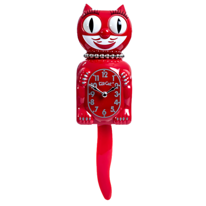 Retro Red Lady Kitchen Edition Kit-Cat Klock