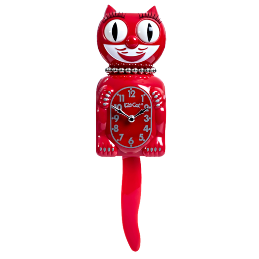 Retro Red Lady Kitchen Edition Kit-Cat Klock