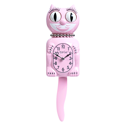 Retro Pink Lady Kitchen Edition Kit-Cat Klock