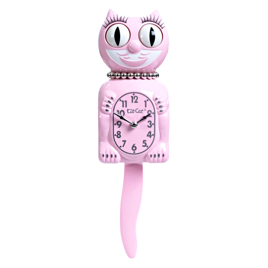 Retro Pink Lady Kitchen Edition Kit-Cat Klock
