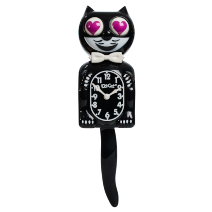 Magenta Heart Eyes Edition - Black Kit-Cat Klock