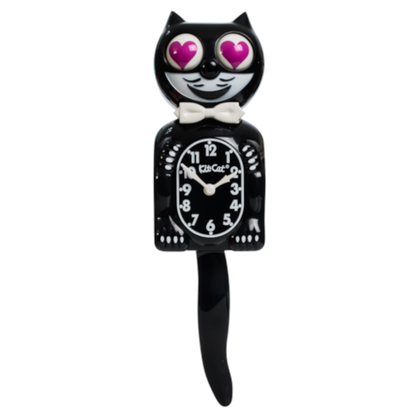 Magenta Heart Eyes Edition - Black Kit-Cat Klock