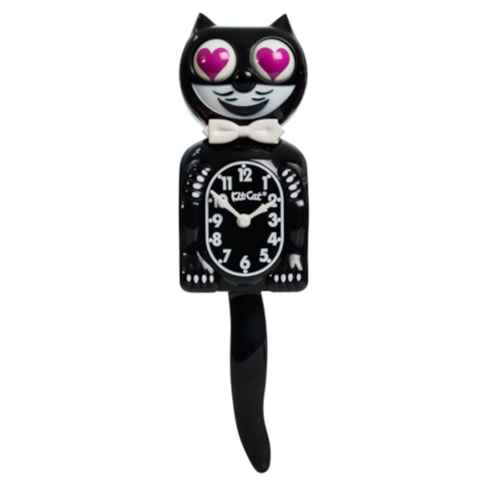 Magenta Heart Eyes Edition - Black Kit-Cat Klock