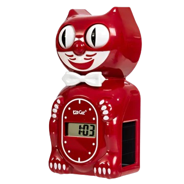 Solar Kit-Cat Digital Alarm Klock Space Cherry