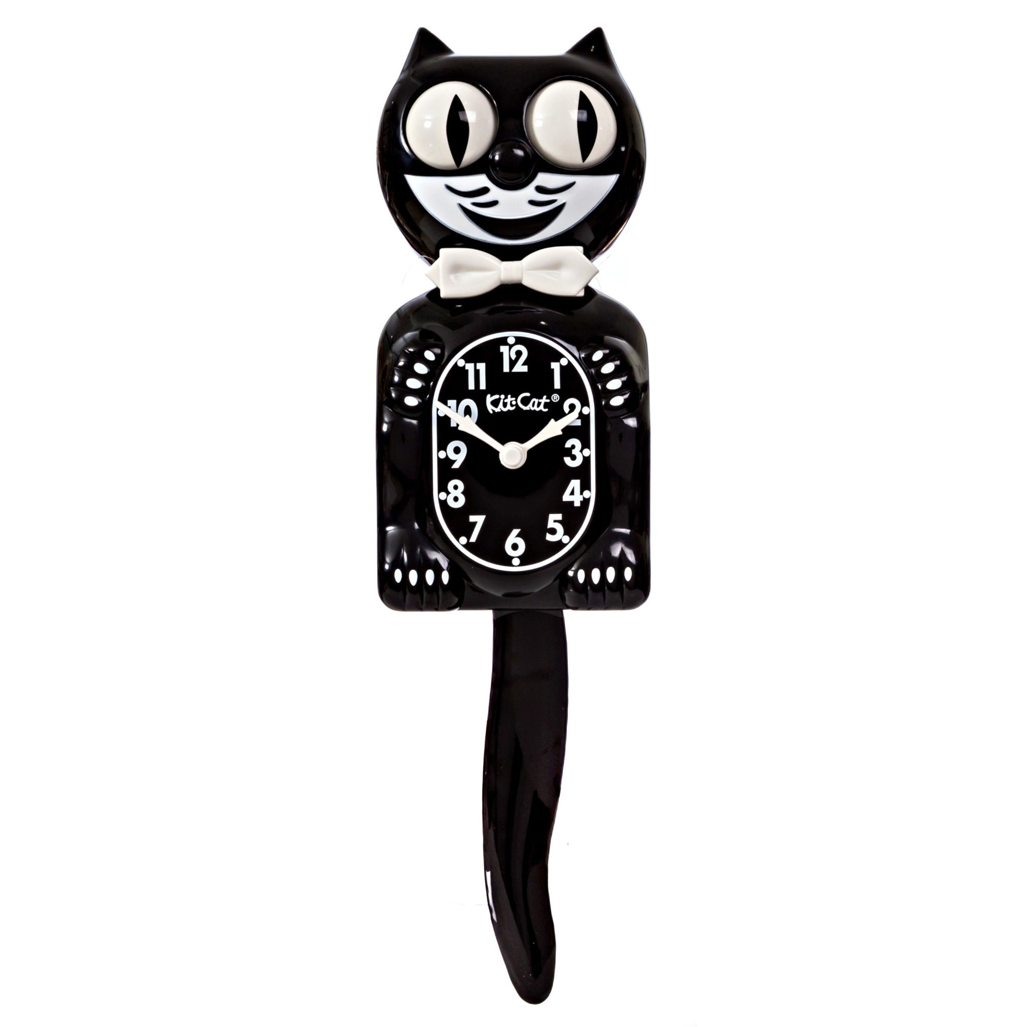 CLASSIC BLACK KIT CAT CLOCK 15.5" Free Battery MADE IN USA Official Klock NEW 