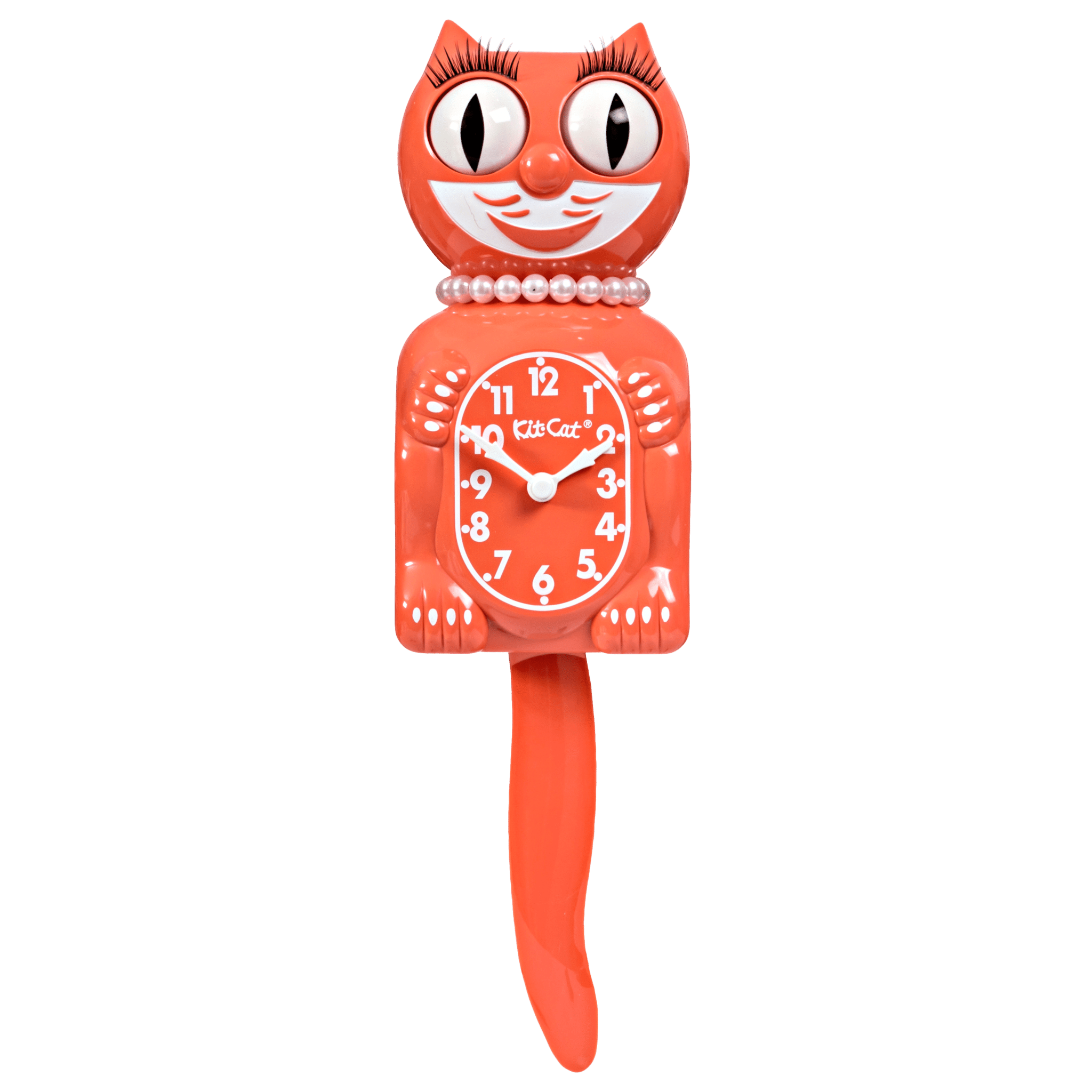 LIVING CORAL KIT CAT CLOCK 15.5" Free Battery MADE IN USA Kit-Cat Klock New 