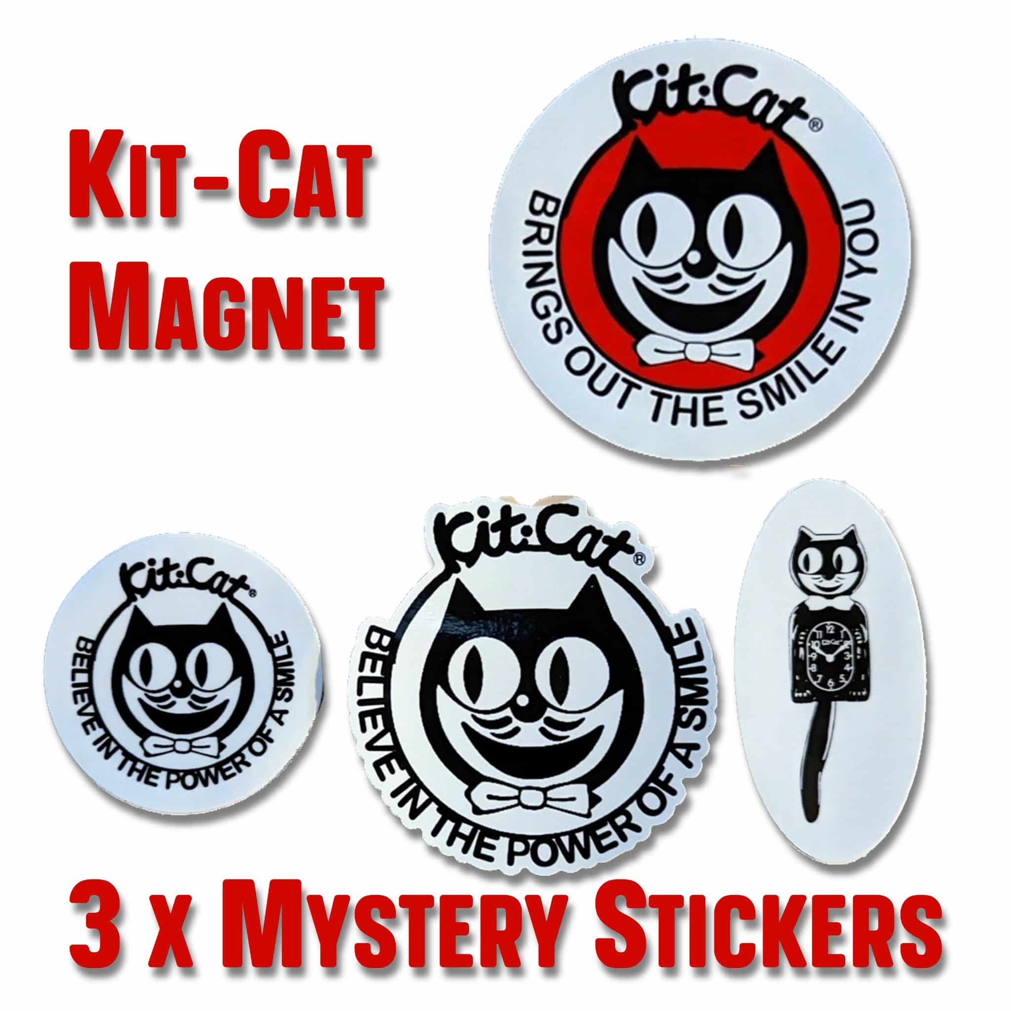 Fan Magnet and 3 Mystery Vinyl Sticker Pack